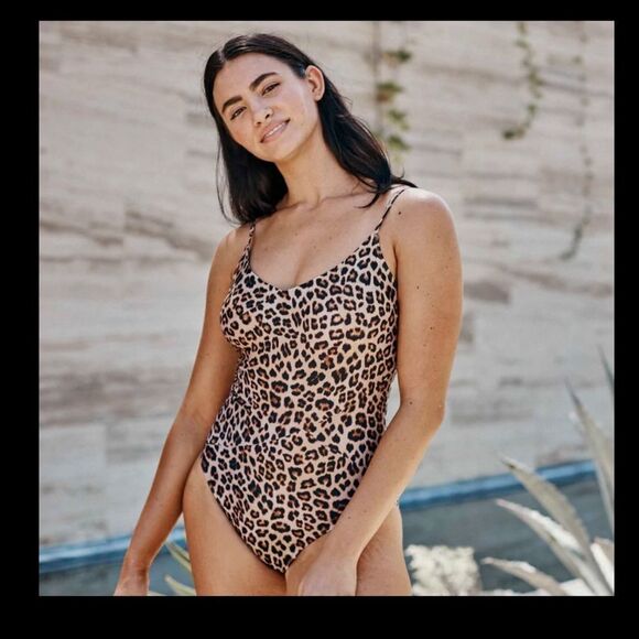 Summersalt Long Torso Marina Leopard One Piece NWT - Picture 1 of 10